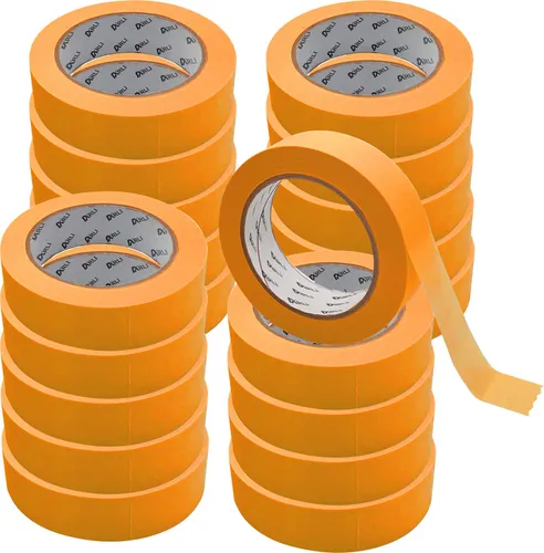ARLI Goldband 30 mm x 50m - 20x Kreppband für Maler und Lackierer - Abklebebänder - Hochwertiges Goldband mit UV-Beständigkeit, ideal für präzise Malerarbeiten auf empfindlichen Untergründen wie Glas und Aluminium.