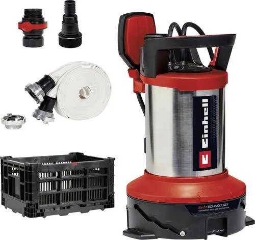 Einhell Schmutzwasserpumpe Flutset GE-DP 7535 N LL ECO - Wasserpumpen: 2-in-1 Kombipumpe für Klar- und Schmutzwasser, energieeffizient mit 750 W und bis zu 18.500 l/h Fördermenge - ideal für Hochwasser und schnelle Einsätze.