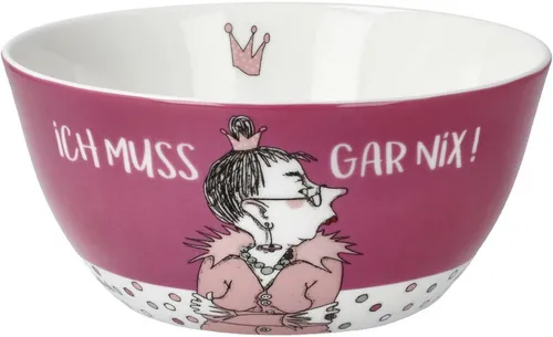 Goebel Schale Barbara Freundlieb - Ich muss gar nix - Dekoschalen aus Fine Bone China, handgefertigt mit viel Liebe zum Detail. Ideal als Geschenk und spülmaschinengeeignet, um die Farben zu schonen, empfiehlt sich Handspülen.