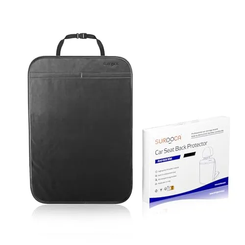 SURDOCA Wasserdicht Rückenlehnenschutz Auto Kinder, Schmutzabweisend Sitzschutz Auto Rückenlehne, Kick Matten Schutz in Universeller Passform, Rücksitzschoner, Leder Autositzschoner Rückenlehne