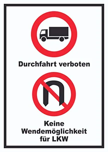 HB-Druck Durchfahrt verboten LKW Schild A3 von HB-Druck
