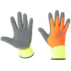 Hase Arbeitshandschuhe Superflex +, 508645, Größe 9/L - Montagehandschuhe mit Latex-Vollbeschichtung für hervorragenden Nässeschutz und optimale Griffigkeit bei nassen und öligen Bedingungen. Ideal für Bau- und Präzisionsarbeiten. 10 Paar im Set.