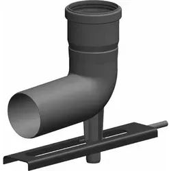 ATEC Abgas 0336 Schachteinführung mit Auflager, DN60 auf DN80