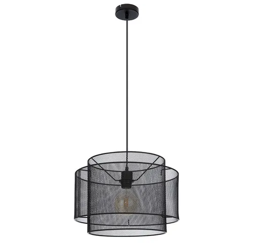 Globo Lighting Hängeleuchte Augustin - Metall schwarz matt, Ø 400mm, H 1200mm - Moderne Hängeleuchte aus hochwertigem Metall, perfekt für stilvolle Akzente in jedem Raum. Anpassbare E27 Fassung für individuelle Lichtgestaltung.