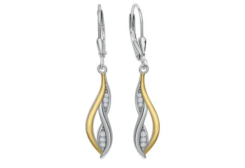 Vivance Paar Ohrhänger aus 925 Silber in weiß von Vivance