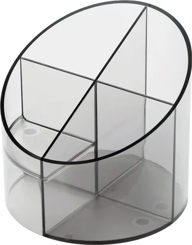 Produktbild helit Multiköcher Economy Transparent 4 Fächer grau