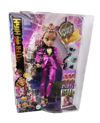Monster High Clawdeen Wolfspuppe im Monster Ball Party Mode - Puppen mit thematischen Accessoires, inklusive schimmerndem Haar und einzigartigem Partyoutfit für unvergessliche Monster High Momente.