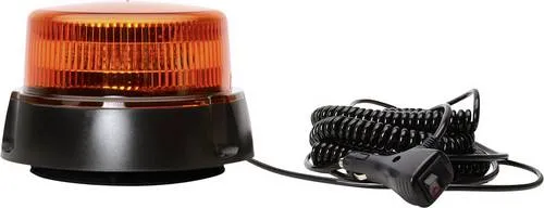 WAS Rundumleuchte W112 852.2 - 12V/24V mit Saugfuß und Magnet-Befestigung - Autobeleuchtungen mit modernster LED-Technik und 8 Blinkprogrammen. Flexibles 78 cm Spiralkabel mit Zigarettenanzünder-Stecker, ausziehbar bis 2,5 m.