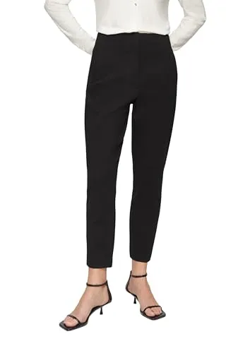s.Oliver Damen Hose - Slim Fit Hose mit super high rise, ausgestattet mit Haken und Reißverschluss-Leistentasche für einen stilvollen Look.