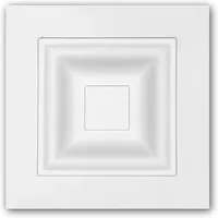 PROFHOME 154001 Zierelement Türumrandung Stuckdekor aus Polyurethan 9,8 cm x 9,8 cm x 3,0 cm Weiß