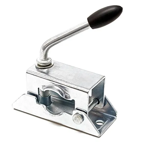 Wiltec Klemmhalter für Anhänger Stützrad bis ø35 mm, Klemmschelle mit Klappknebel, Bügelklemme, Klemmbügel