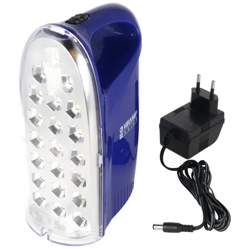 Velamp IR312 LED-Lampe Anti Black Out - Tragbare, wiederaufladbare Notleuchte mit 250 Lumen und Stromausfallfunktion. Ideal für Notfälle, sorgt für Licht in dunklen Situationen. Kompakt, leicht und einfach zu transportieren – Ihr zuverlässiger Begleiter!