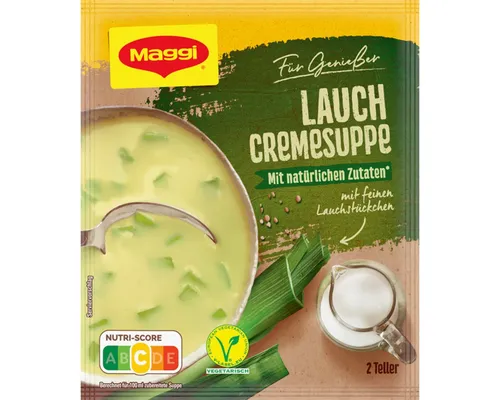 MAGGI Fertiggericht, Maggi für Genießer Lauch Creme Suppe mit natürlichen Zutaten 51g
