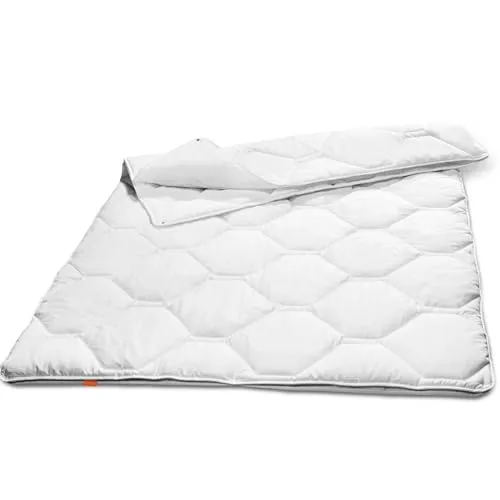 sleepling Ganzjahresdecke 135x200 cm, medium Ganzjahresbettdecke, Steppdecke, Ganzjahres Bettdecke, 100% Baumwolle (Satin), Decke 135 x 200 cm, Made in EU, Oeko-Tex, waschbar bis 95 Grad, Komfort 300