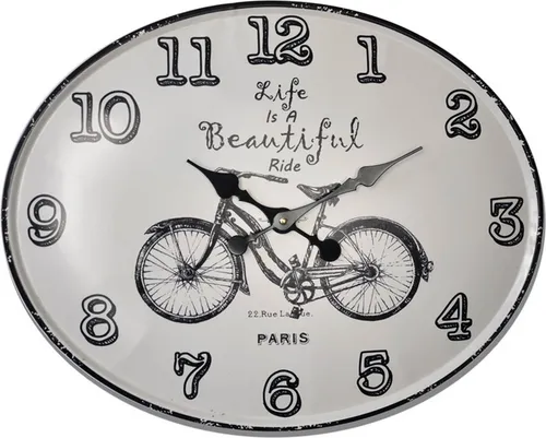 Wanduhr Fahrrad HTI-Line in weiß von HTI-Line