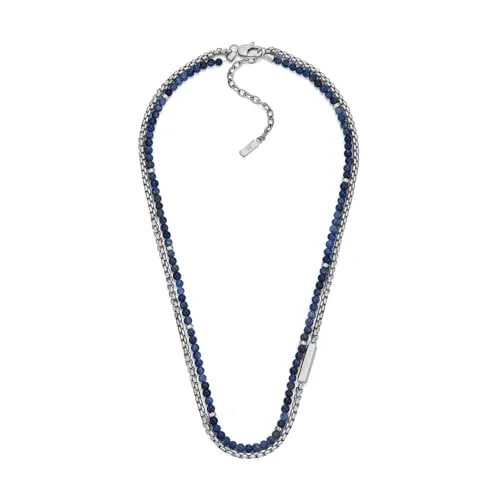 Emporio Armani Herren-Kette aus Edelstahl mit Farbstein