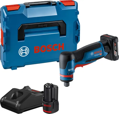 Bosch Geradschleifer GWG 12V-50 S Professional mit 2 Akkus und Zubehör