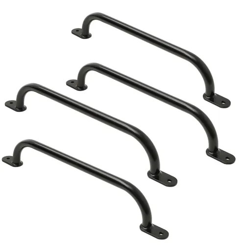 TRIBECCO Klettergriffe für Spielplatz, Klettergerüst, Hochbett & Indoor Kletterwand (550 mm Schwarz, 4 Stücke)