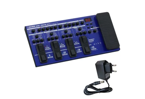 Boss by Roland E-Bass Boss ME-90B Bass Multi-Effektgerät mit keepdrum Netzteil, Bass Multi-Effektgerät, 61 Bass-Effekte, und 10 AIRD Bass-Preamps, mit keepdrum Netzteil