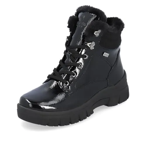 Remonte Damen D0E71 Schneestiefel - Warm gefüttert und wasserabweisend - Wanderschuhe mit hochwertigem Echtleder, einfacher Einstieg durch Reißverschluss und auswechselbarer Einlegesohle, ideal für kalte und nasse Tage.