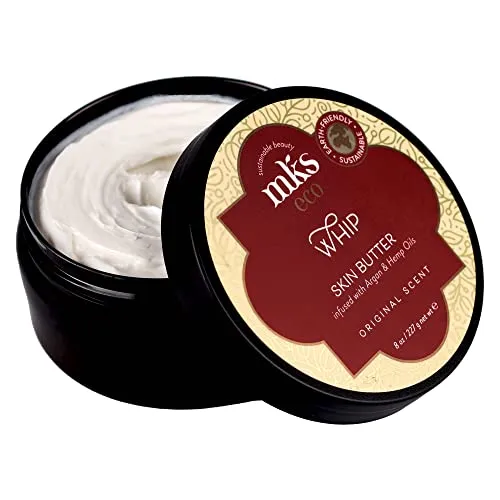 MKS Eco Whip, Original-Duft - 227 g - Skin Butter - Total Body Moisturizer - Marokkanisches Arganöl, Hanfsamenöl, Jojobaöl, Sheabutter - Vegan & Cruelty Free