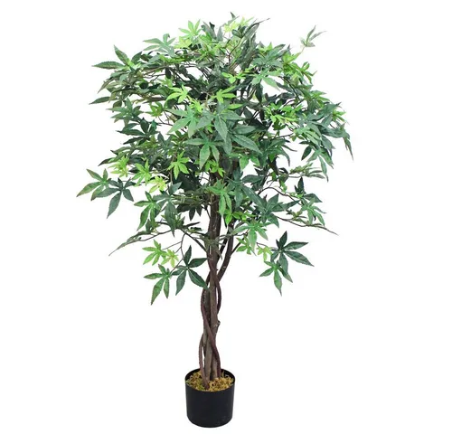 Decovego Kunstbaum Ahorn 120 cm - Künstliche Pflanze mit Echtholz - Kunstbäume für jeden Raum, pflegeleicht und immergrün – ideal für ein frisches Ambiente ohne Pflegeaufwand.