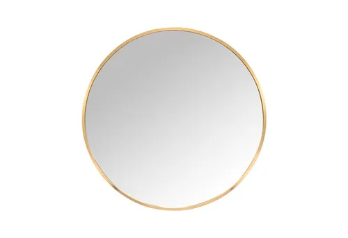 relaxdays Wandspiegel Runder Spiegel, gold