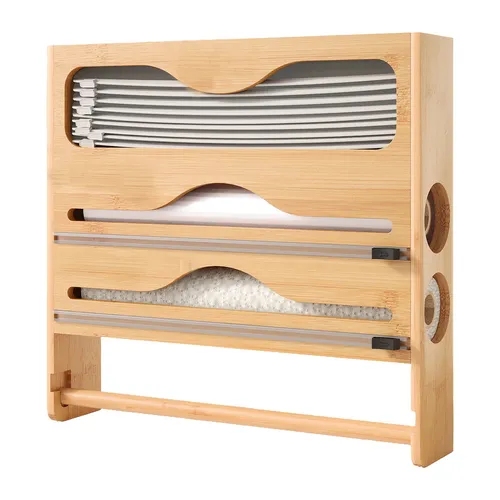 Wandrollenhalter 4 in 1 aus Bambus