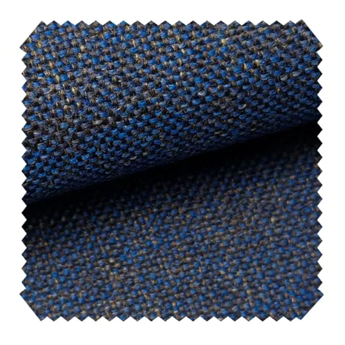novely® LARISO - Gewebter Polsterstoff - Melierter Möbelstoff - Flachgewebe - Meterware 1lfm | Farbe: 79 Navy Dunkelblau