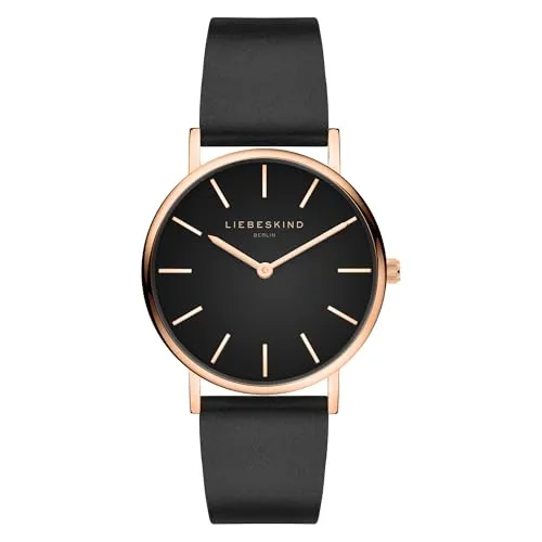 Liebeskind Berlin Armbanduhr LT-0404-LQ IP Roségold - Elegante Quarz-Damenuhr mit Edelstahlgehäuse in IP Roségold und hochwertigem Echtlederband. Ideal für jedes Outfit, bietet sie besten Tragekomfort und ist bis 5 bar wasserdicht.