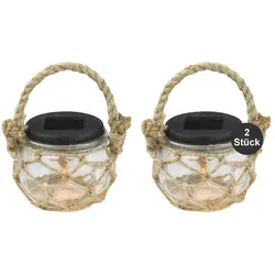 Solarleuchten Garten 2er Set - Hängelampe für Außen - Dekorative LED Solarleuchten im 2er Set für Garten und Terrasse. Sie bieten warmes Licht, sind umweltfreundlich und benötigen keine externe Stromzufuhr dank Solarenergie.