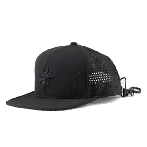 Bavarian Caps Edelweiß Outdoor V2 Schwarz Snapback - Hochwertige Baseball Cap für Herren, ideal für Outdoor-Aktivitäten und modische Akzente.