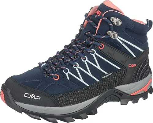 CMP Rigel Mid WMN Trekking Shoe WP – Damen Wanderschuhe für jedes Wetter - Wasserdichte Damen-Trekkingschuhe mit CLIMAPROTECT-Membran, ideal für Wanderungen und Trekkingtouren, bieten Komfort und Stabilität auf jedem Untergrund.