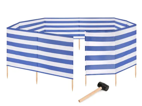 Garronda Strand Windschutz Sichtschutz 15m lang Plus Gummihammer GAEX001 - Wind- & Sichtschutz; XXL Paravent für Privatsphäre am Strand; Mit Gummihammer für einfache Montage; Robust und in vielen Farben erhältlich.
