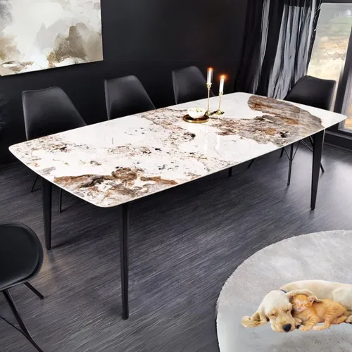 Eleganter Esstisch VENEZIA 180cm in Marmor-Optik