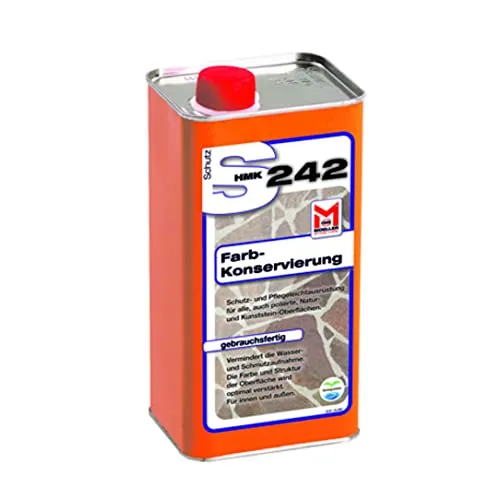 HMK S242 Farbkonservierung - 10 Liter - Gebrauchsfertige, lösemittelhaltige Spezial-Imprägnierung mit Farbtonvertiefung für Natur- und Kunssteine, Terrazzo- und Betonwerkstein