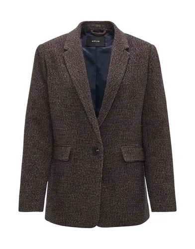 OPUS Jackenblazer Jendala - Lockere Passform aus 80% Polyester und 20% Wolle, elegante Casual-Stil in coal blue mit Reverskragen und Pattentaschen