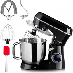 Planeten-Küchenmaschine Geritz, 2500W, 5L, 10 Stufen Multifunktional - Schwarz