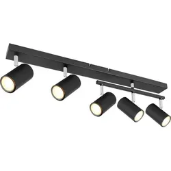 Globo Lighting Strahler Metall schwarz matt, 5x GU10 - Moderne Lampen für stimmungsvolle Beleuchtung, mit beweglichen GU10 Fassungen für individuelle Lichtgestaltung.