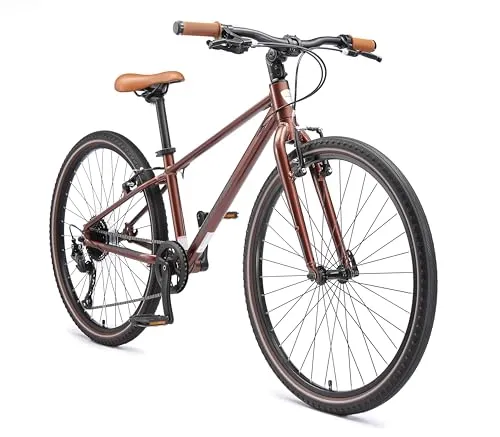 BIKESTAR Leichtgewicht 10 kg City Bike Stadt Fahrrad Aluminium | 26 Zoll 9 Gang Shimano Schaltung Ultra Leicht | Kupfer