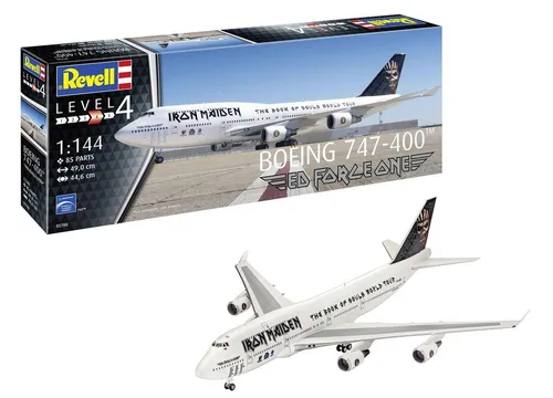 Revell Modellbausatz Boeing 747-400 Ed Force One - Detaillierte CF-6-Triebwerke, authentische Dekorelemente und komplettes Zubehör für Modellbau-Enthusiasten