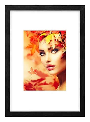 IDEAL TREND Iceland Objektrahmen Holz Bilderrahmen Wanddeko Collage Poster Shirt Trikot Rahmen: Farbe: Schwarz | Format: 21x30
