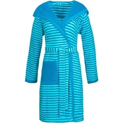 Esprit Damenbademantel Striped Hoody - Bademantel für Sauna & Spa, aus weicher Rundstrickware mit Kapuze und Gürtel, ideal für entspannte Momente zu Hause oder im Hotel.