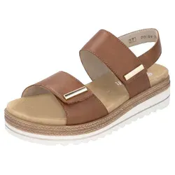 Remonte Keilsandalette Riemchensandale, Bequemschuh mit Schmuckelementen braun 45 EU