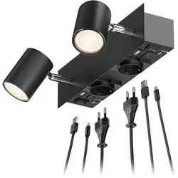 Wandleuchten, Wandbeleuchtung Schwarz von LEDs Com