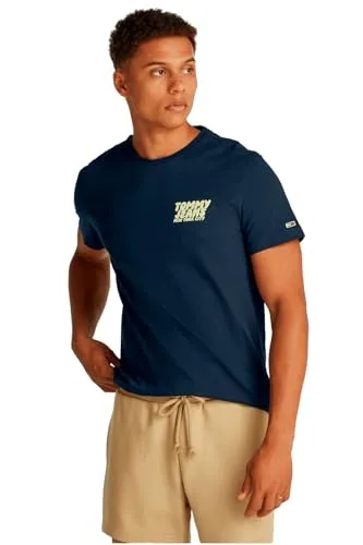Tommy Jeans Herren TJM Slim Bubble Print Ss Tee EXT Dm0Dm21863 - T-Shirts für Herren, nachhaltig produziert und authentisches Tommy Jeans Design für einen modernen Look