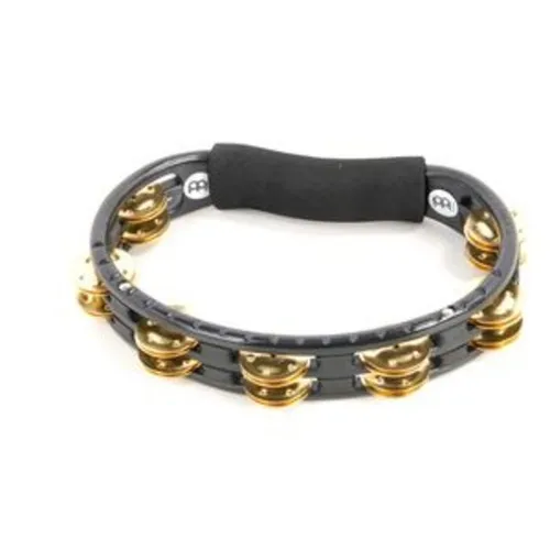 Meinl Percussion Headliner Hand Tambourine - 2-reihiges Tamburin mit ergonomischem Griff - Percussion - Leichtes Tamburin mit warmem Sound, ideal für Jam Sessions und Live Auftritte, ausgestattet mit einem komfortablen, gepolsterten Griff.