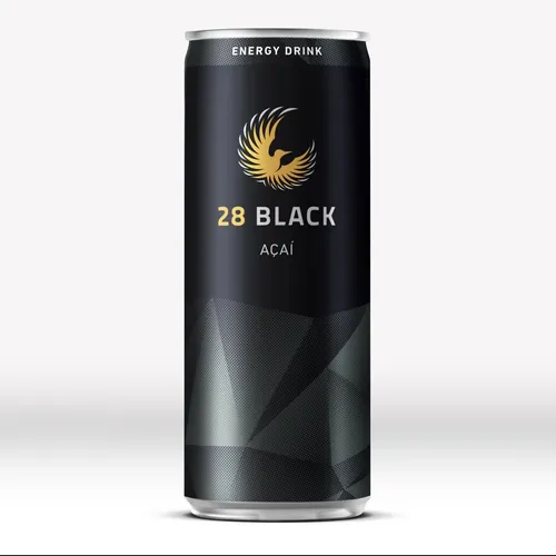 28 Black Açaí Energy Drink (24 x 0,25 Liter Dosen) - Energie & Fitness Drink, glutenfrei und ideal für einen schnellen Energieschub, perfekt für unterwegs!