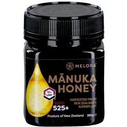 MANUKA GROUP Melora Manuka Honig 525+MGO UMF15+ 250g - Brotaufstrich mit 850+ MGO und UMF20+-Zertifizierung für herausragende Wirksamkeit. 100% natürlich, ideal als Brotaufstrich oder in Getränken.