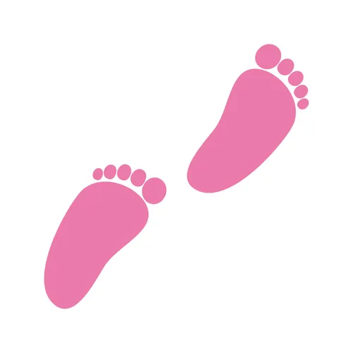 Paar 2 Füße 8cm rosa Baby Fuß Abdruck Aufkleber Auto Möbel Tattoo Deko Folie 1